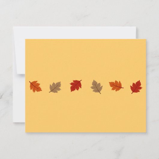 Herfst Leaf Invatations Kaart (Achterkant)