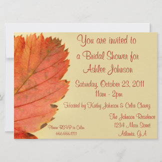 Herfst Leaf Invitation Kaart