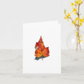Herfst leaf kaart (Gele Bloem)