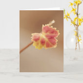 Herfst Leaf Kaart (Gele Bloem)