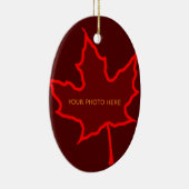 Herfst Leaf Keramisch Ornament (Rechts)