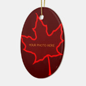 Herfst Leaf Keramisch Ornament (Links)