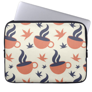 Herfst Leaf, Koffiekopje Laptop Sleeve