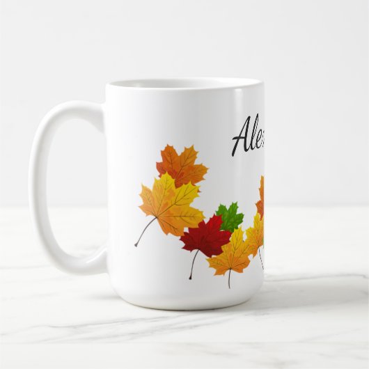 Herfst Leaf Maple Coffee Mok (Links)