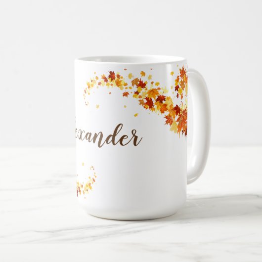 Herfst Leaf Maple Coffee Mok (Voorkant rechts)