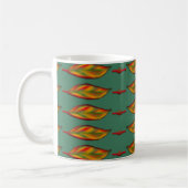 Herfst Leaf Painted Patterned Koffiemok (Links)