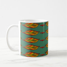 Herfst Leaf Painted Patterned Koffiemok