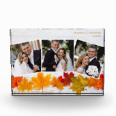 Herfst Leaf Pas getrouwd Foto Collage Autumn Weddi (Voorkant)