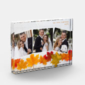 Herfst Leaf Pas getrouwd Foto Collage Autumn Weddi (Links)