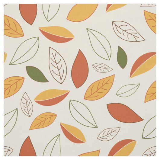 Herfst Leaf Pattern herkent Autumn Leaves Hand Dra Stof (Swatch)