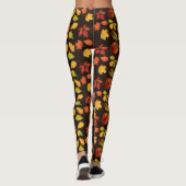 Herfst Leaf Pattern op Brown Leggings (Achterkant)