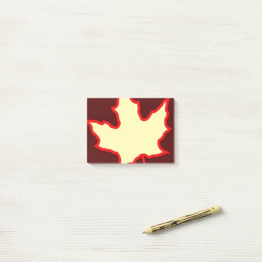 Herfst Leaf Post-it® Notes (Op bureau)