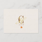 Herfst Leaf Rustiek Beige Herfst Huwelijk QR Code Informatiekaartje (Achterkant)