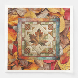 Herfst Leaf Rustiek Herfstpapier Servet