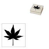Herfst Leaf Silhouette Art Rubber Stamp Rubberstempel (Gestempeld)