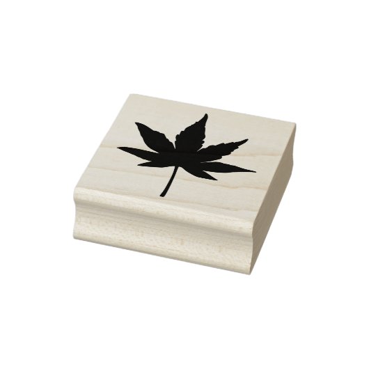 Herfst Leaf Silhouette Art Rubber Stamp Rubberstempel (Stempel)