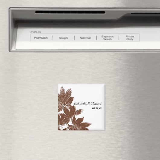 Herfst Leaf Stamp Wedding Magneet (Insitu (Vaatwasser))