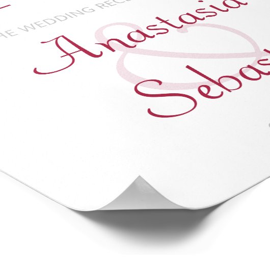 Herfst Leaf String Lights Wedding Reception Welkom Poster (Hoek)