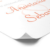 Herfst Leaf String Lights Wedding Reception Welkom Poster (Hoek)