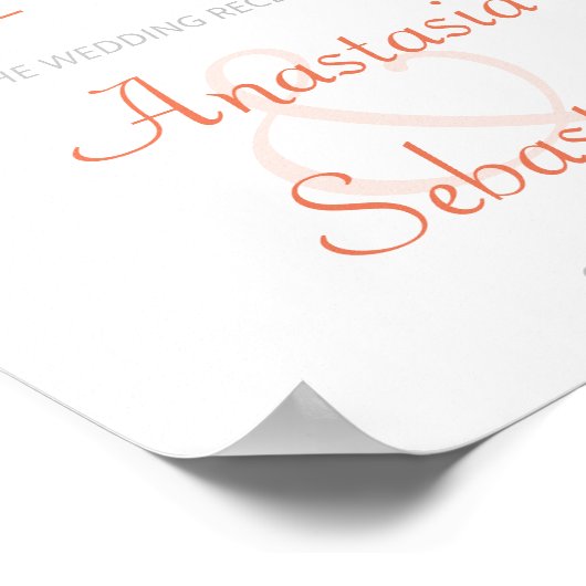 Herfst Leaf String Lights Wedding Reception Welkom Poster (Hoek)