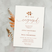 Herfst Leaf Terracotta Zachte Kalligrafie Verlovin Kaart