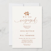 Herfst Leaf Terracotta Zachte Kalligrafie Verlovin Kaart (Voorkant)