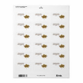 Herfst leaf "thankful" Return Address Label (Full Sheet)