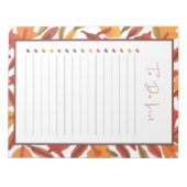 Herfst Leaf To Do List Notitieblok (Voorkant)