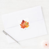 Herfst Leaf Vierkante Stickers (Envelop)