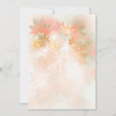 Herfst Leaf Wedding Invitations Kaart (Achterkant)