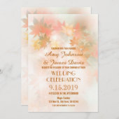 Herfst Leaf Wedding Invitations Kaart (Voorkant / Achterkant)