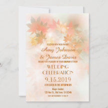 Herfst Leaf Wedding Invitations