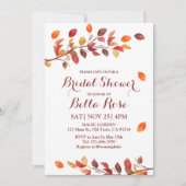 Herfst Leafs Bridal Shower Invitations najaar bome Kaart (Voorkant)