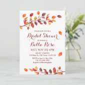 Herfst Leafs Bridal Shower Invitations najaar bome Kaart (Staand voorkant)