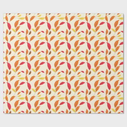 Herfst Leafs Seamless Pattern Cadeaupapier (Vlak)
