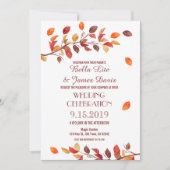 Herfst Leafs Wedding Invitations najaar bomen Kaart (Voorkant)
