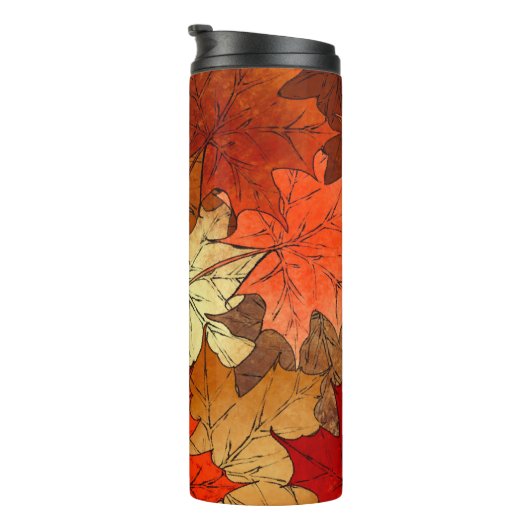 Herfst Leave Thermal Tumbler Thermosbeker (Geroteerd rechts)