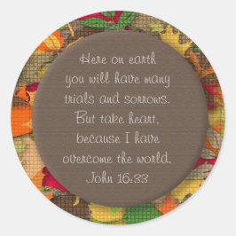 Herfst Leaves-Bible Verse-Trials van de Sticker va