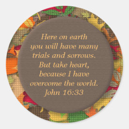 Herfst Leaves-Bible Verse-Trials van de Sticker va