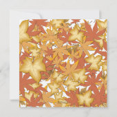 Herfst Leaves Square Invitaties Kaart (Achterkant)