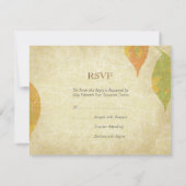  herfst Leaves Wedding RSVP Kaartje (Achterkant)