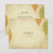  herfst Leaves Wedding RSVP Kaartje (Voorkant / Achterkant)