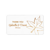 Herfst leble lef bruiloft etiket (Voorkant)