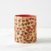 Herfst leder hart op oude Mok papier (Midden)