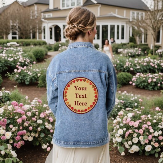 herfst leder hart oud papier denim jacket (Huwelijk Achterkant)