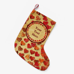 herfst leder hart oud papier kleine kerstsok