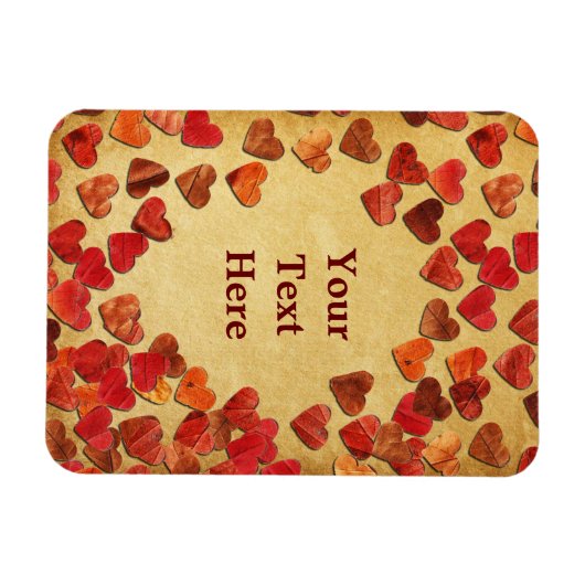 herfst leder hart oud papier magneet (Horizontaal)