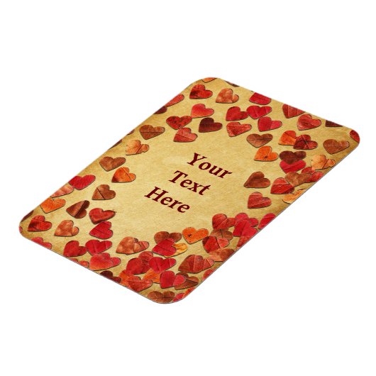 herfst leder hart oud papier magneet (Linkerzijde)