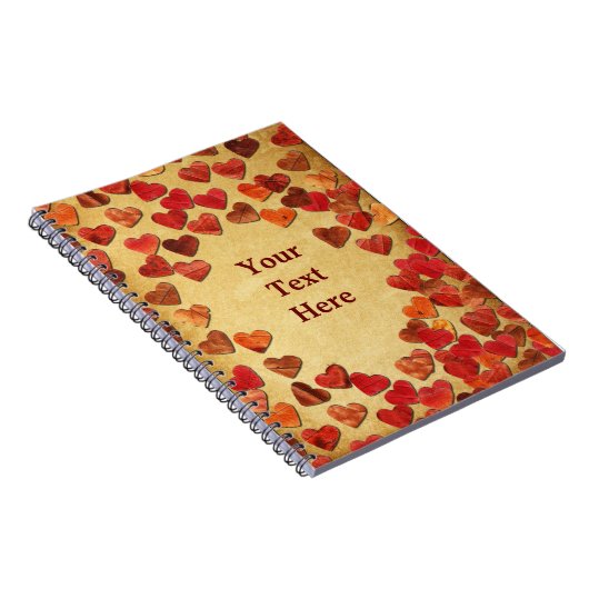 herfst leder hart oud papier notitieboek (Rechterzijde)