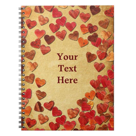 herfst leder hart oud papier notitieboek (Voorkant)